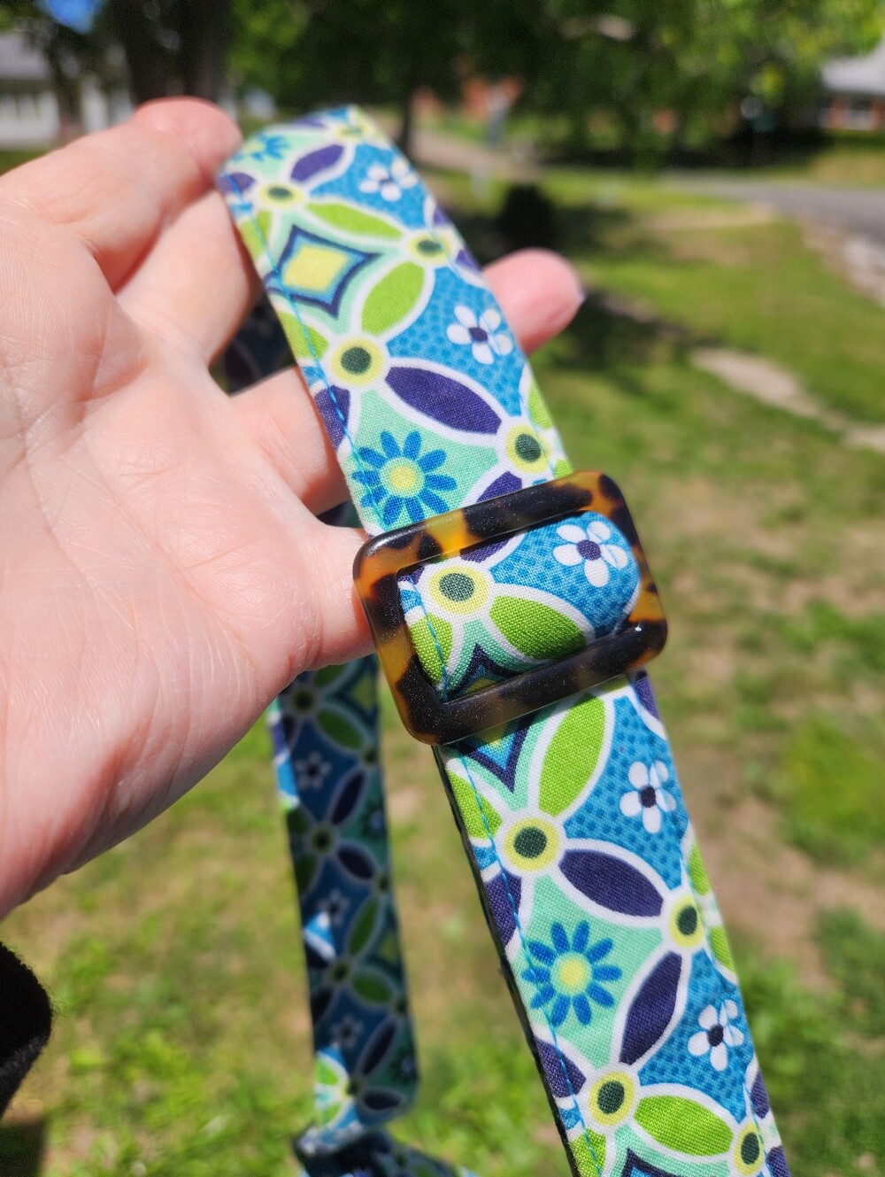 Vera Bradley Blue Green Floral Quilted Shoulder Bag - Picture 5 of 13